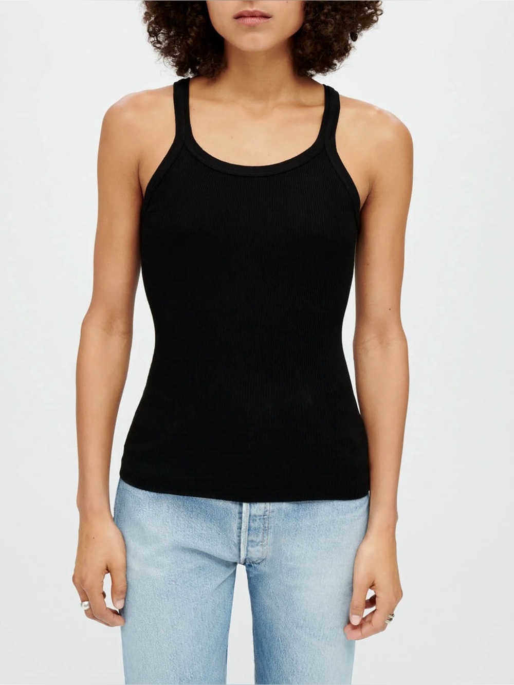 Re/done ribbed tank top